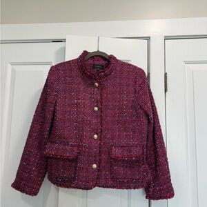 Talbots Pink and Purple Tweed Blazer